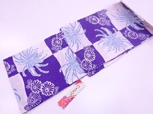 新品　CANOA　菊模様浴衣（フリーサイズ）（紫）